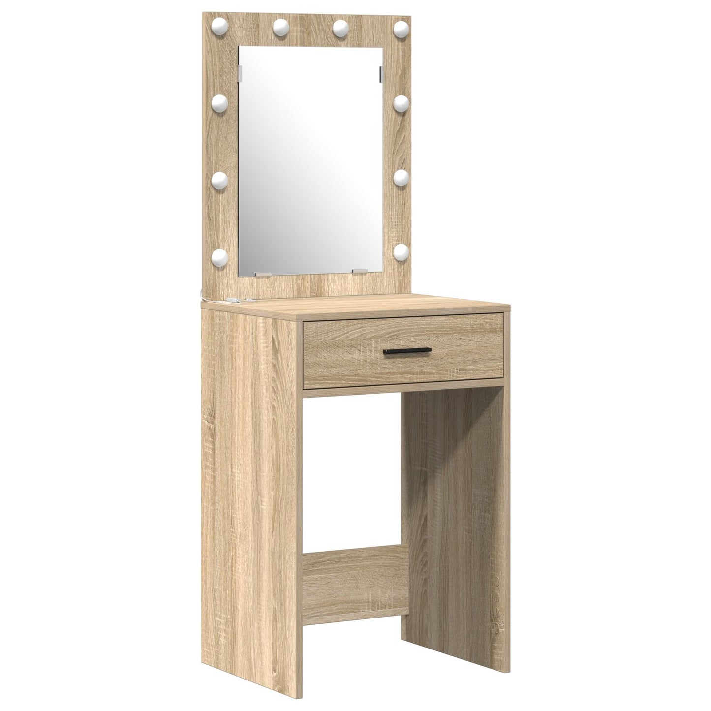 3 bitars sminkbord set Sonoma ek konstruerat trä