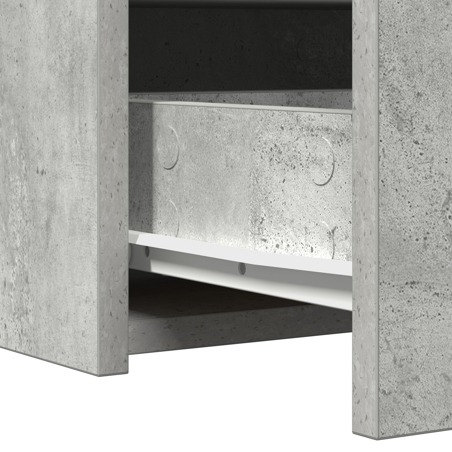 Väggmonterat sminkbord Betonggrå 83x40x70 cm