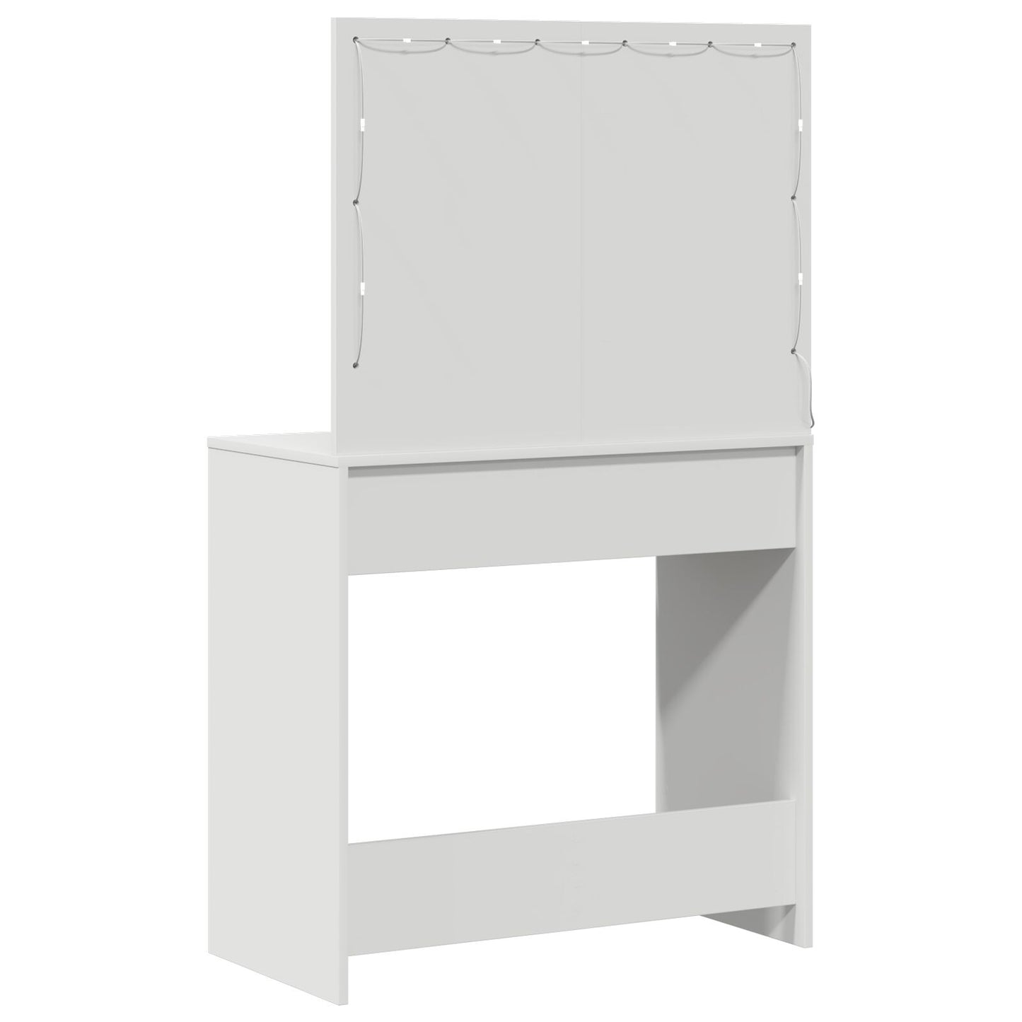Sminkbord med LED-lampor Vit 78,5x41x135 cm