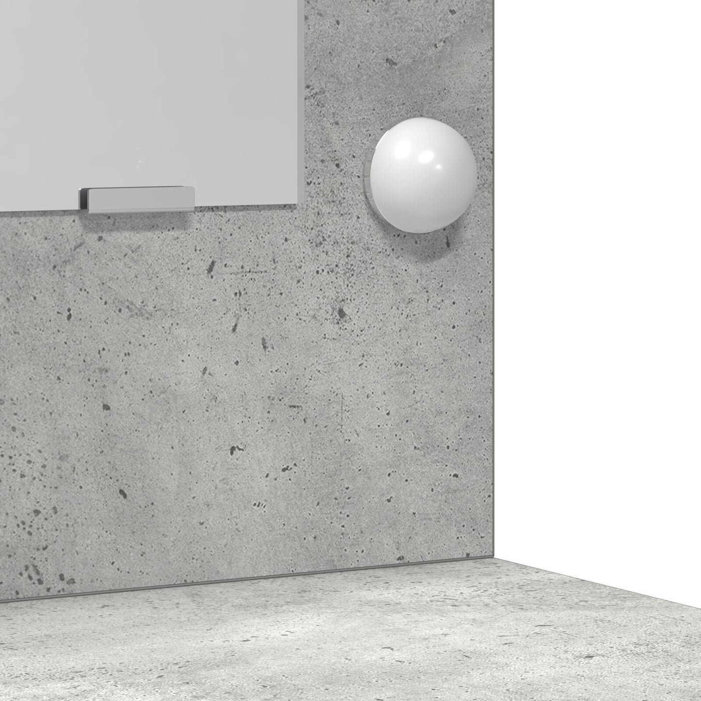 2 Delar Sminkbord Set med LED Betonggrå Konstruerat Trä