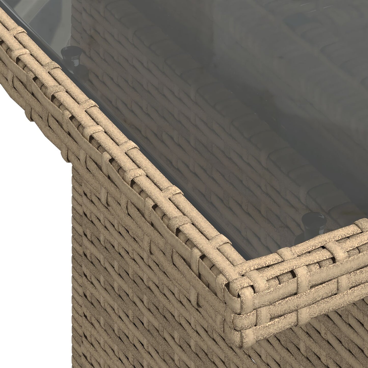 11 Delar Trädgårdsoffset med Kuddar Beige Poly Rattan