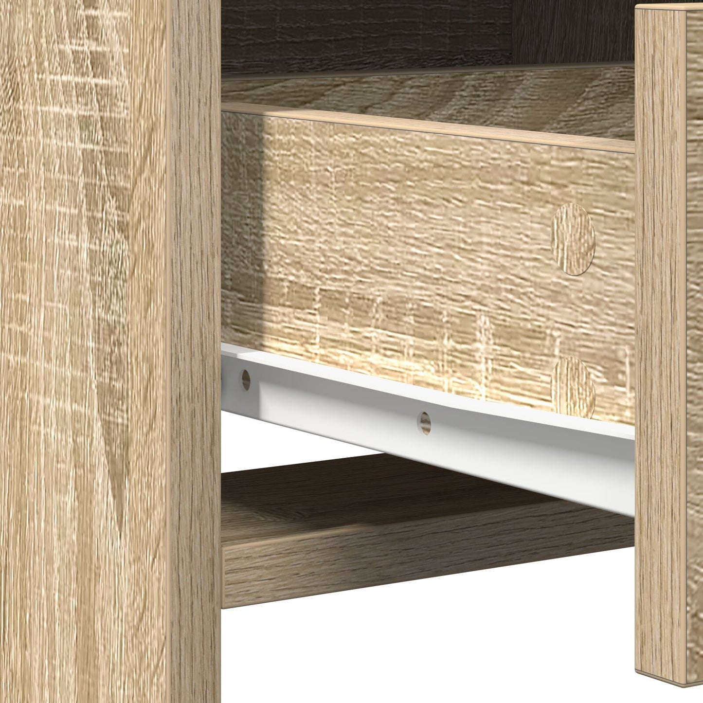 sminkbord med LED-lampor Sonoma ek 50x41x135 cm