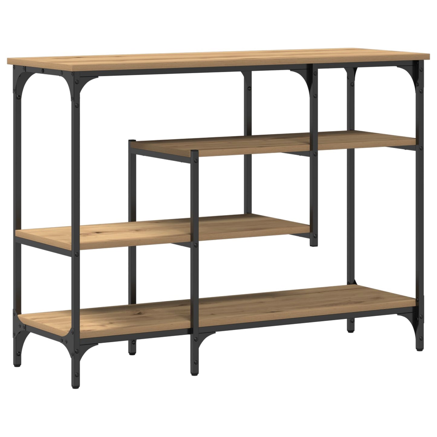 Konsolbord Artisan Ek 100x35x75 cm Konstruerat trä & Stål