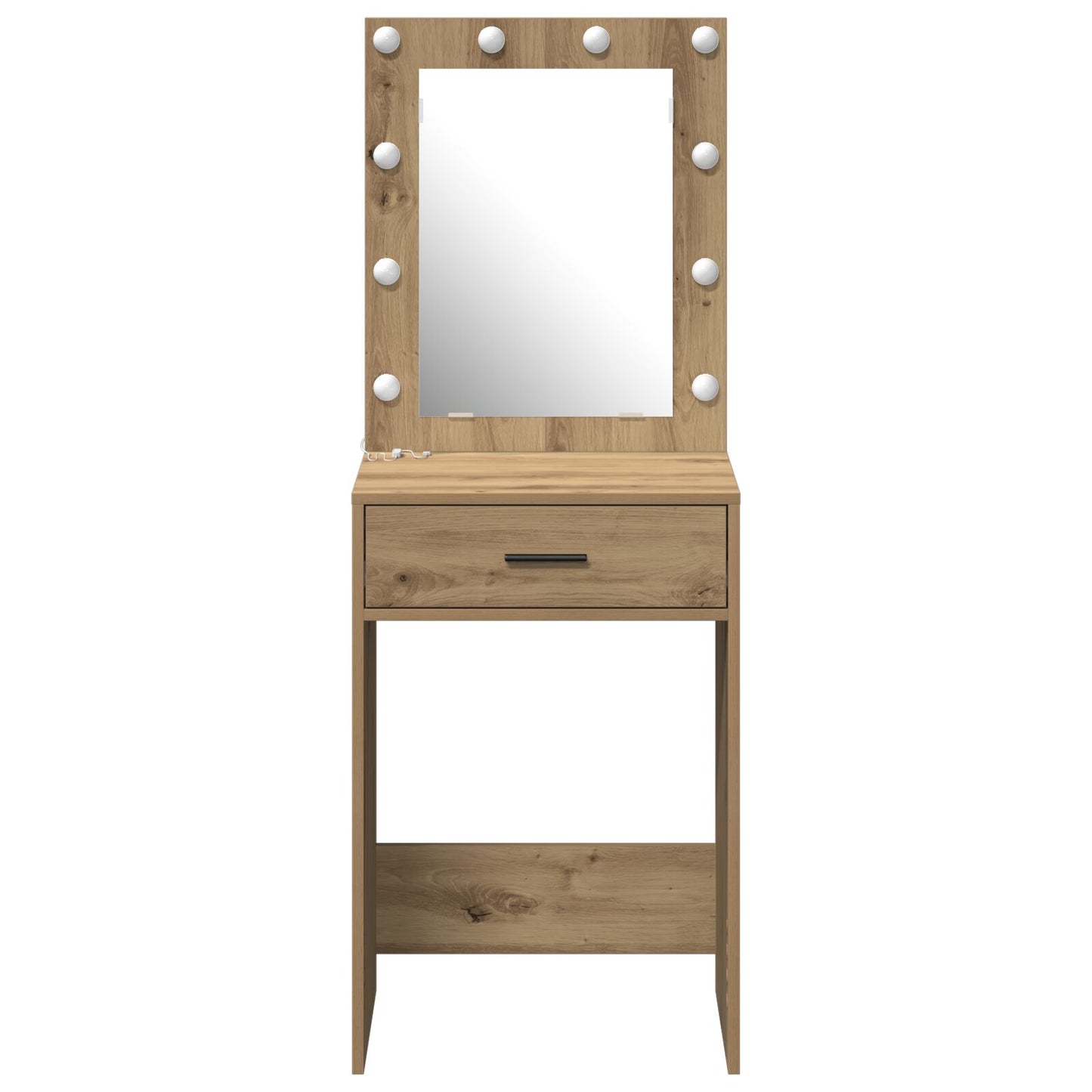 Sminkbord med LED-lampor Artisan Ek 50x41x135 cm