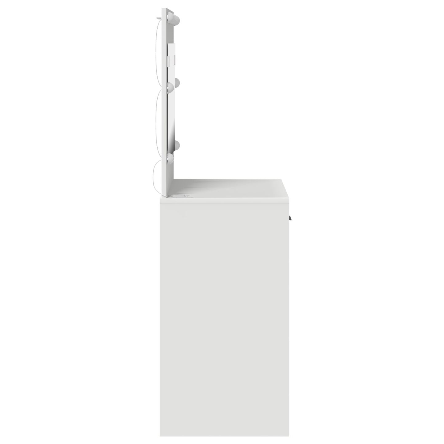 Sminkbord med LED-lampor Vit 78,5x41x135 cm