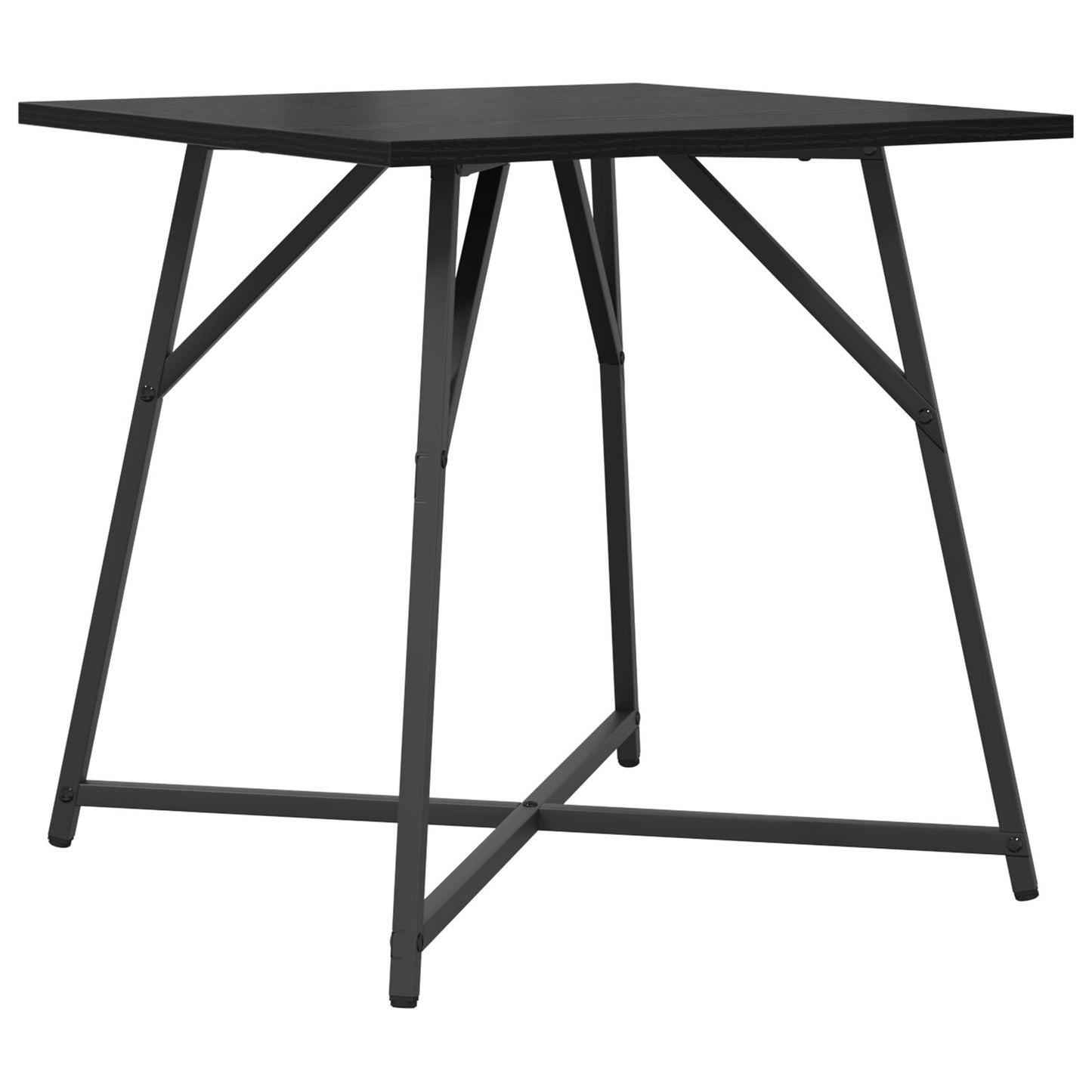 Sidobord 2 st Svart Ek Tillverkade av Trä och Metall