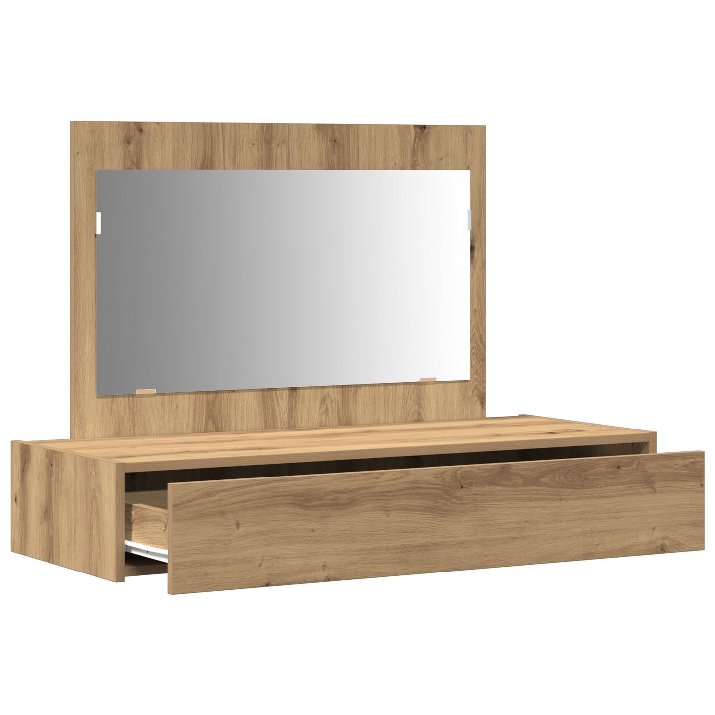 Väggmonterat Sminkbord Ek 100x40x70 cm