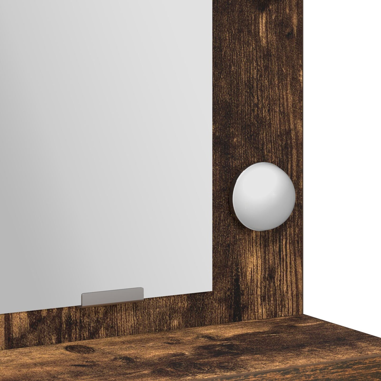 Sminkbord med LED-lampor Rökt ek 50x41x135 cm