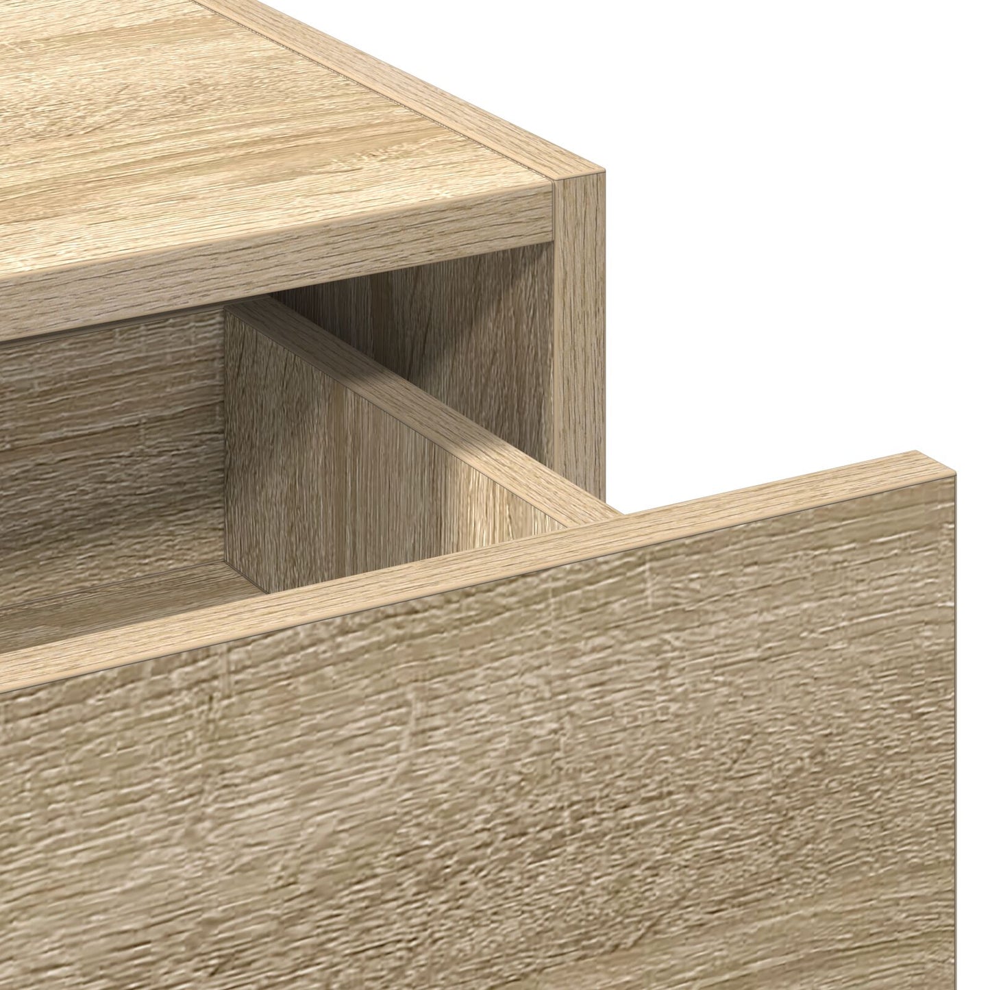 Väggmonterat Sminkbord Sonoma Ek 60x40x70 cm