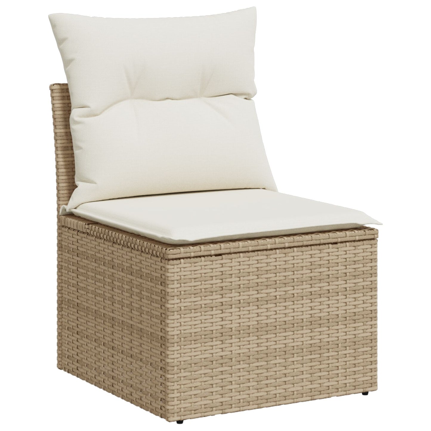 10-delad trädgårdsdining set med dynor Beige Polyrottera Akacia