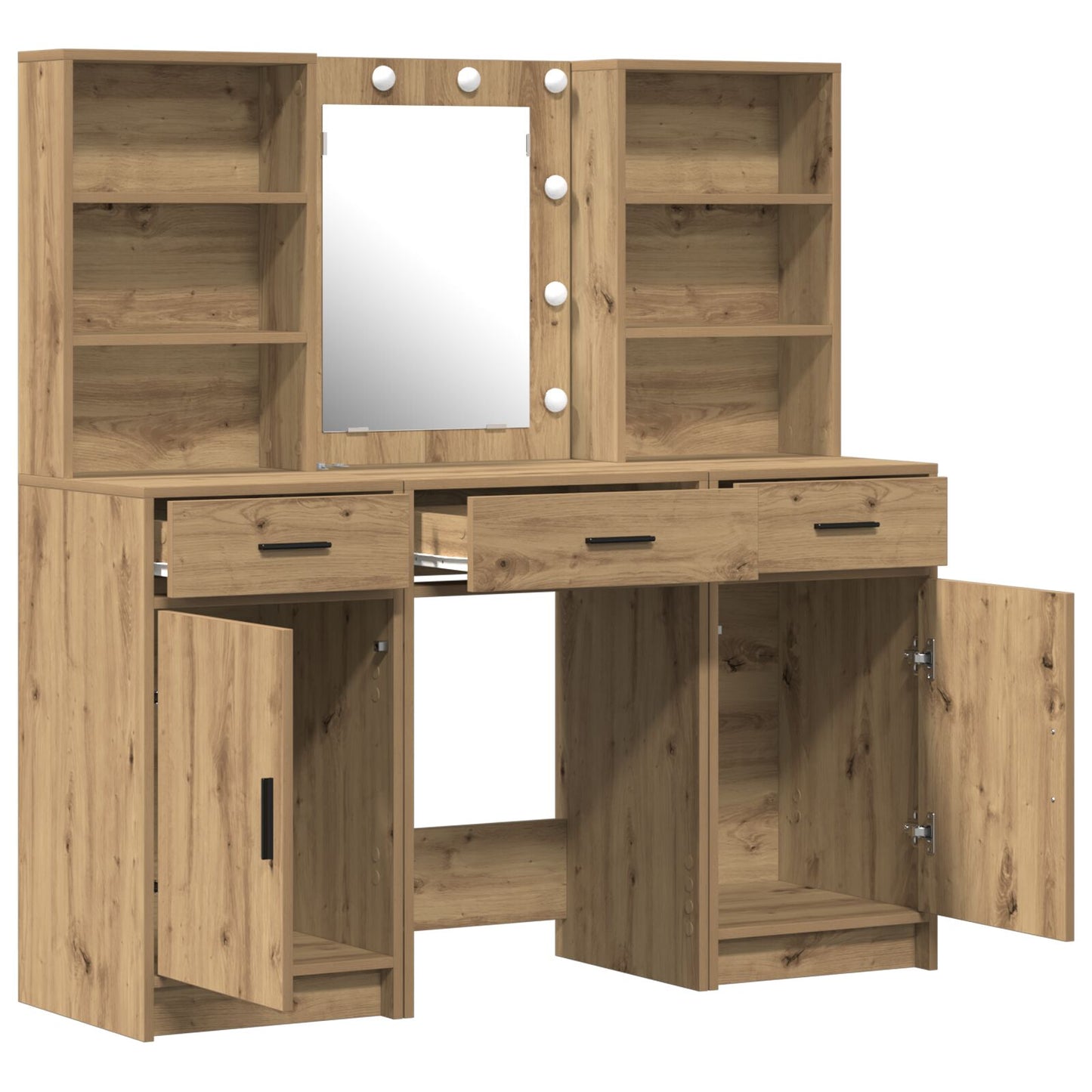 3-delars sminkbord set i Artisan ek konstruerat trä