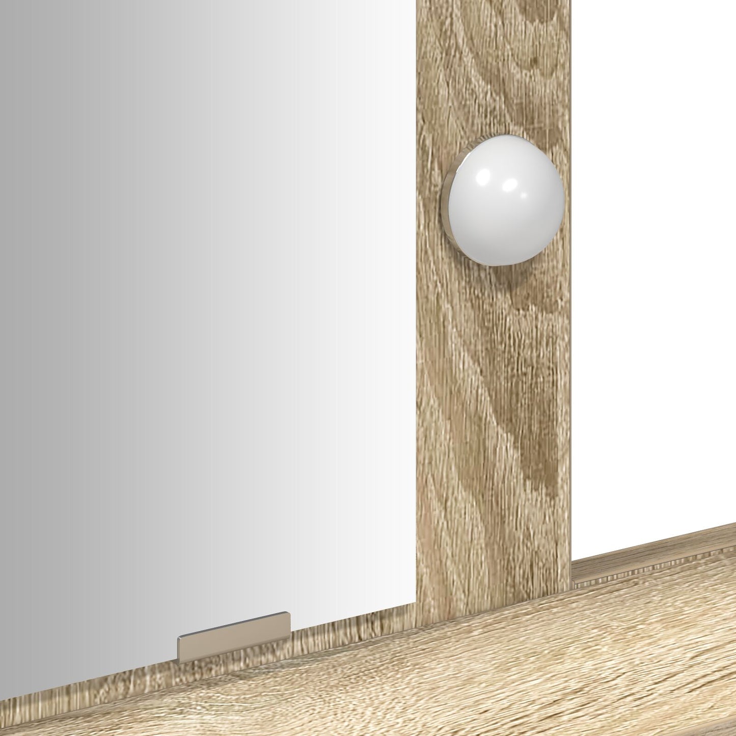 Sminkbord med LED-lampor Sonoma Eklik 79x41x140 cm