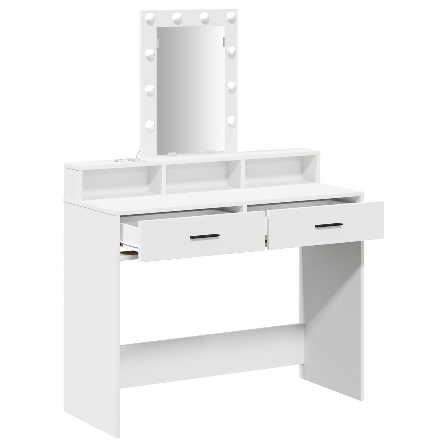 Sminkbord Vitt MDF 100 x 41 x 140 cm Sminkbord Rektangulärt