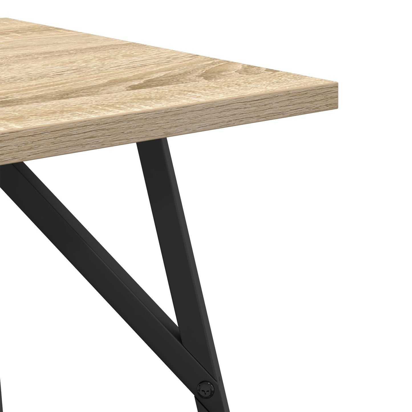 Sidobord 2 st Sonoma Ek Fuskträ och Metall