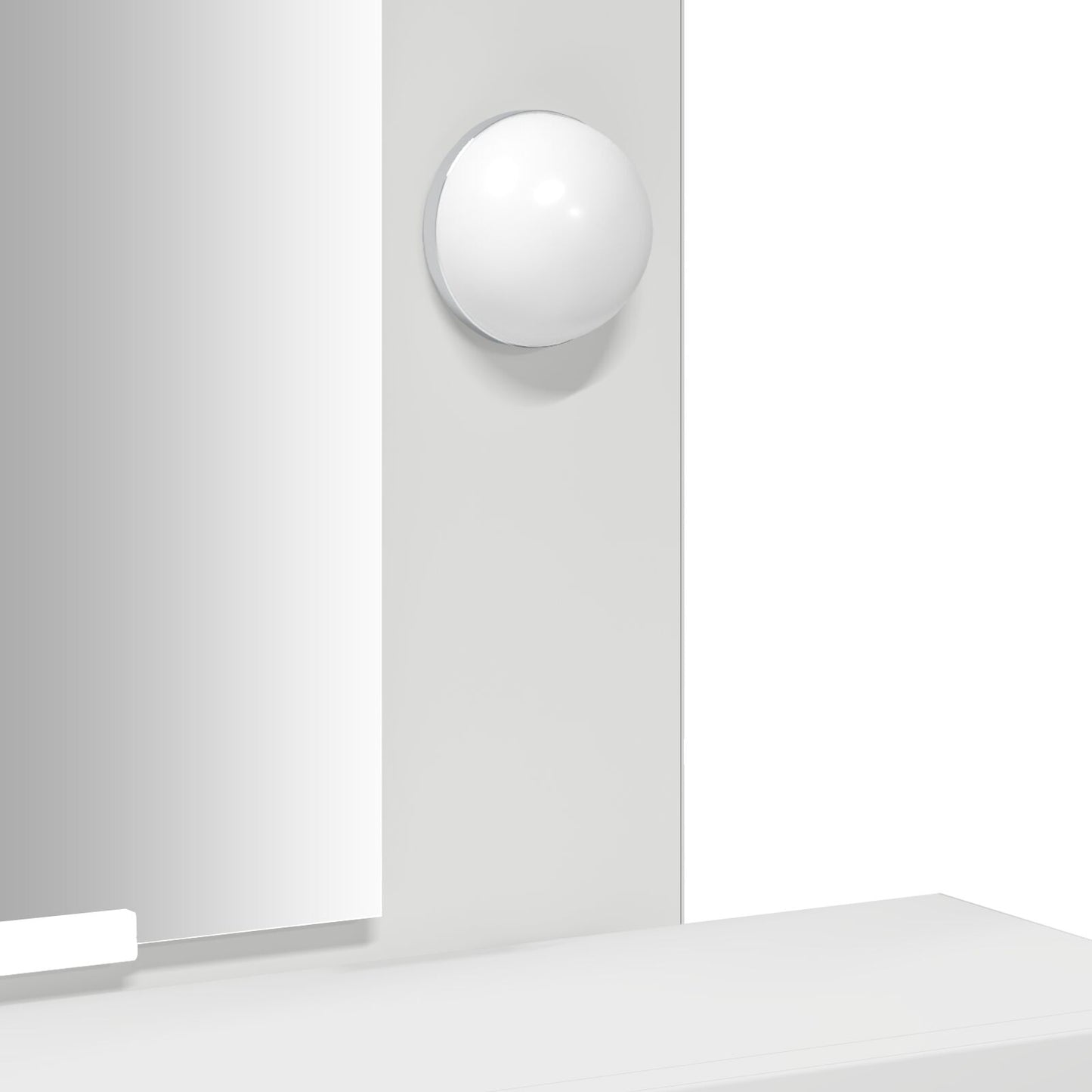 Sminkbord med LED-lampor Vit 50x41x140 cm