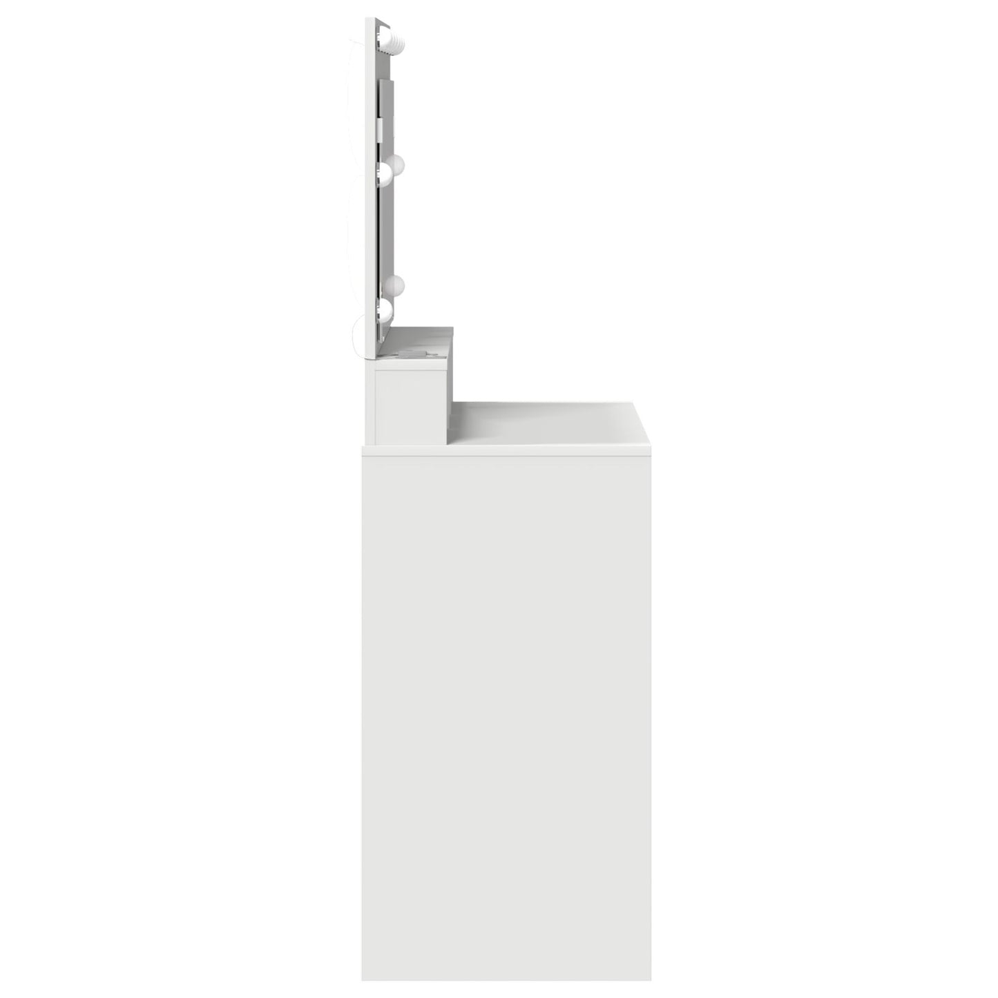 Sminkbord med LED-lampor Vit 79x41x135 cm