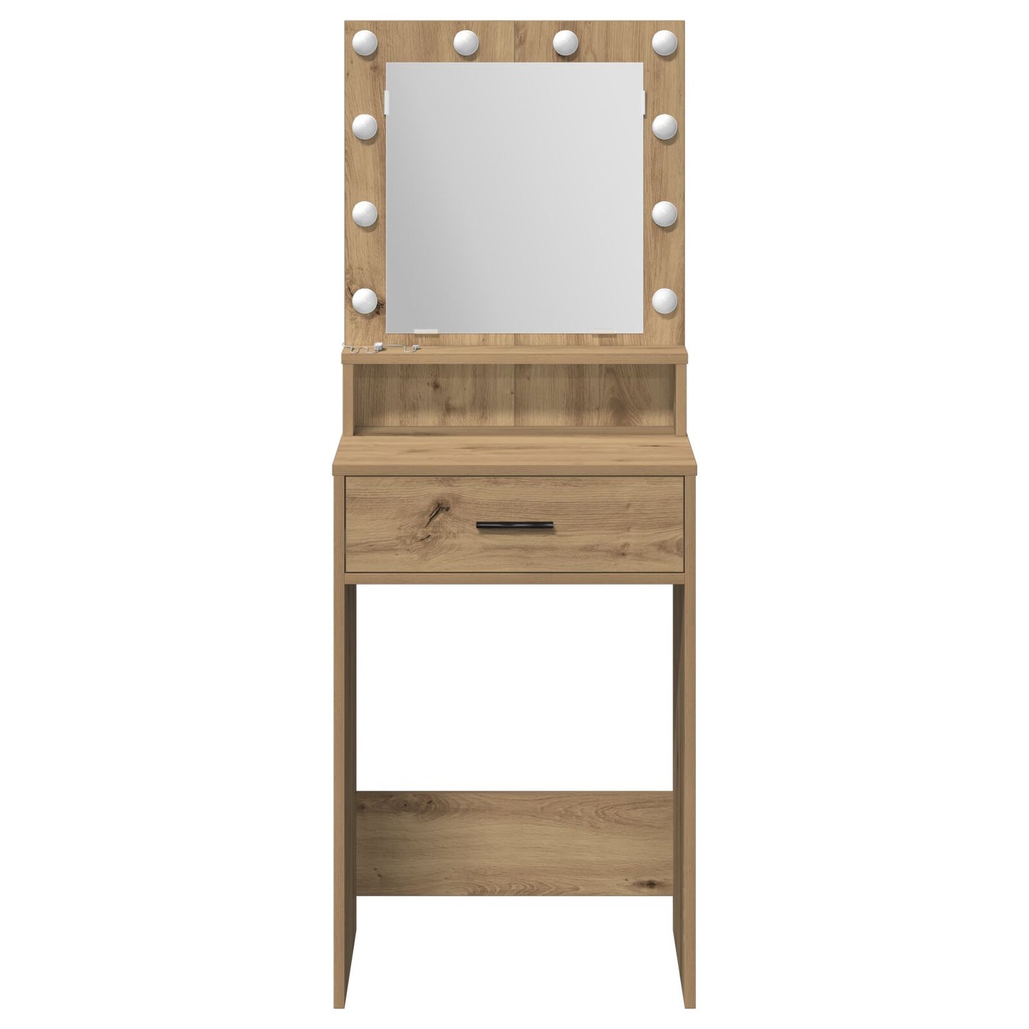 Sminkbord med LED-lampor Artisan Ek 50x41x135 cm