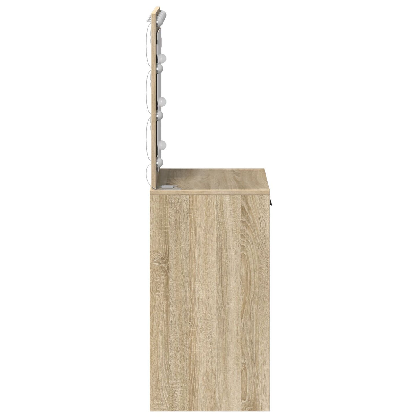 sminkbord med LED-lampor Sonoma ek 50x41x135 cm