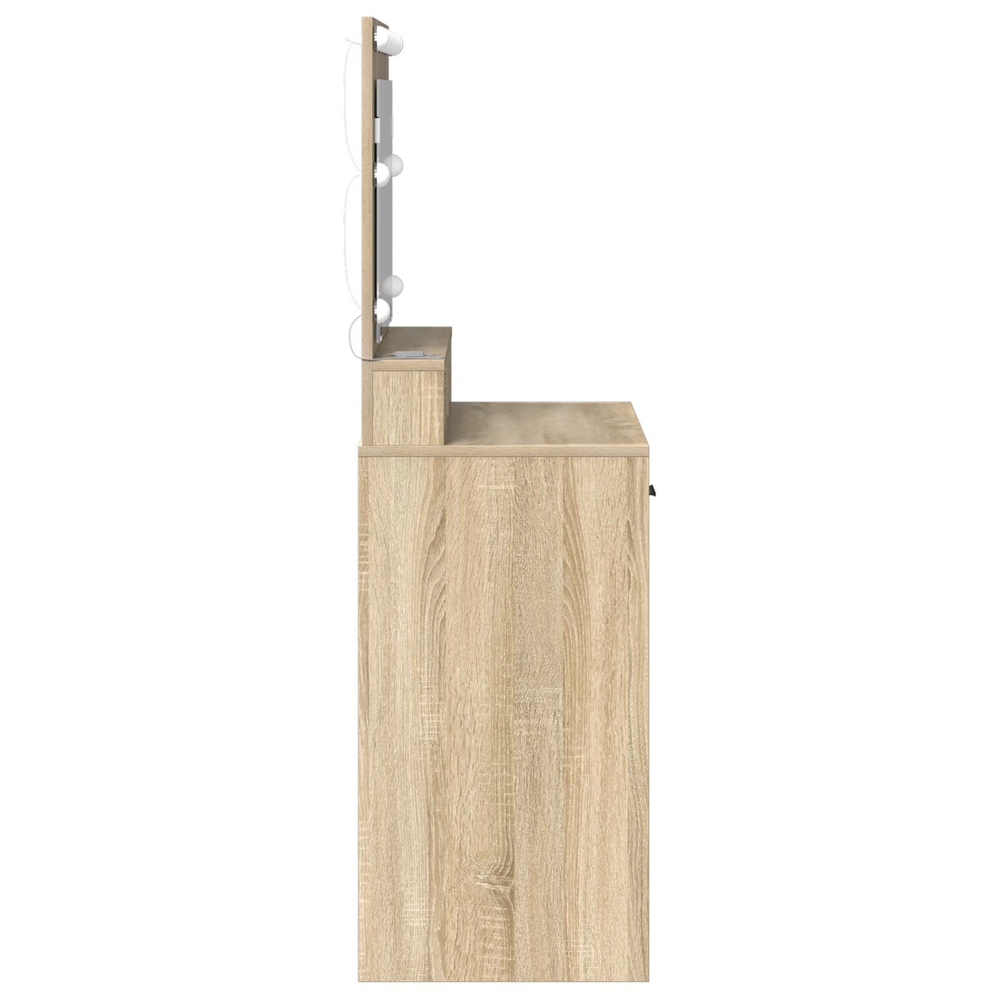 Sminkbord med LED-ljus Sonoma Ek 79x41x135 cm