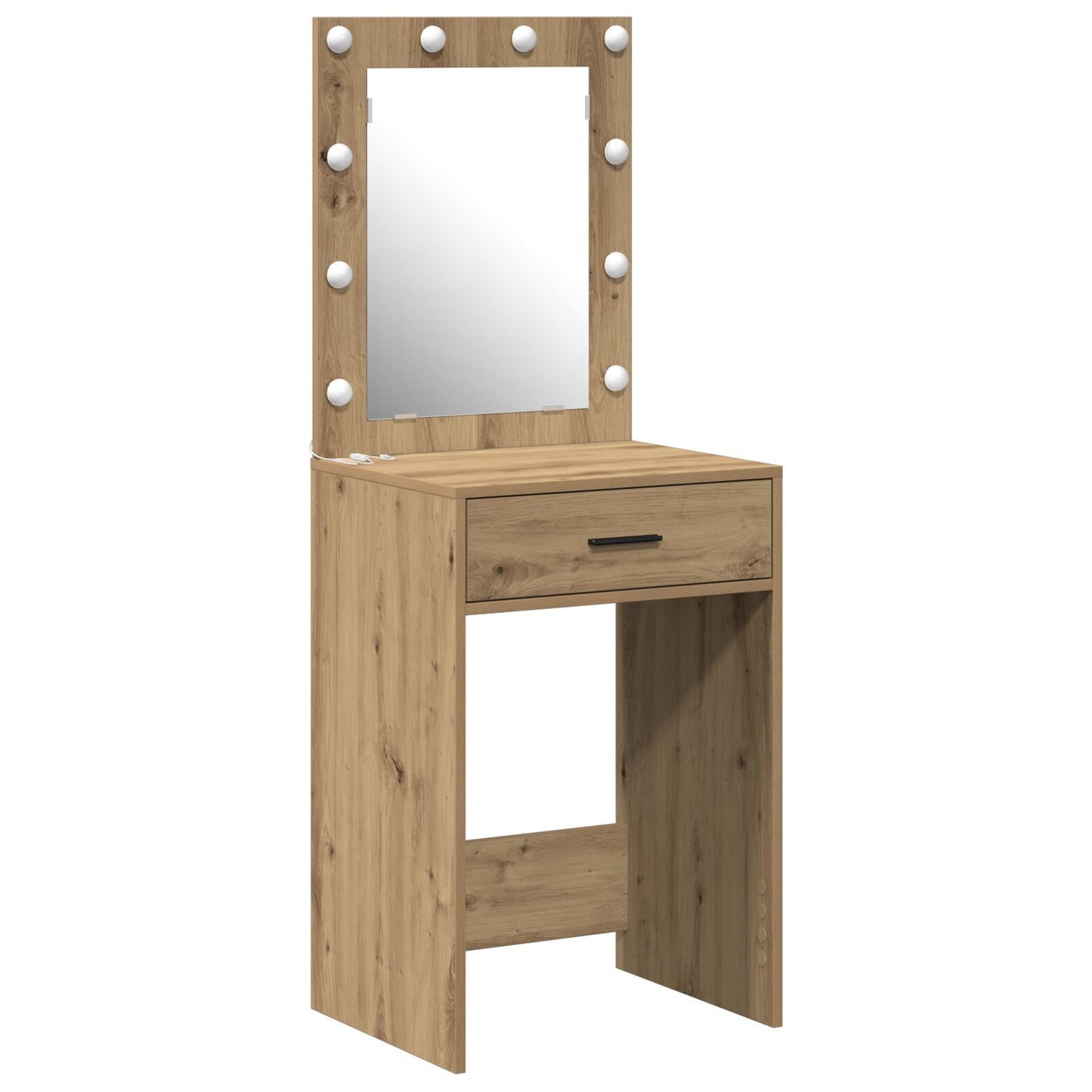 Sminkbord med LED-lampor Artisan Ek 50x41x135 cm
