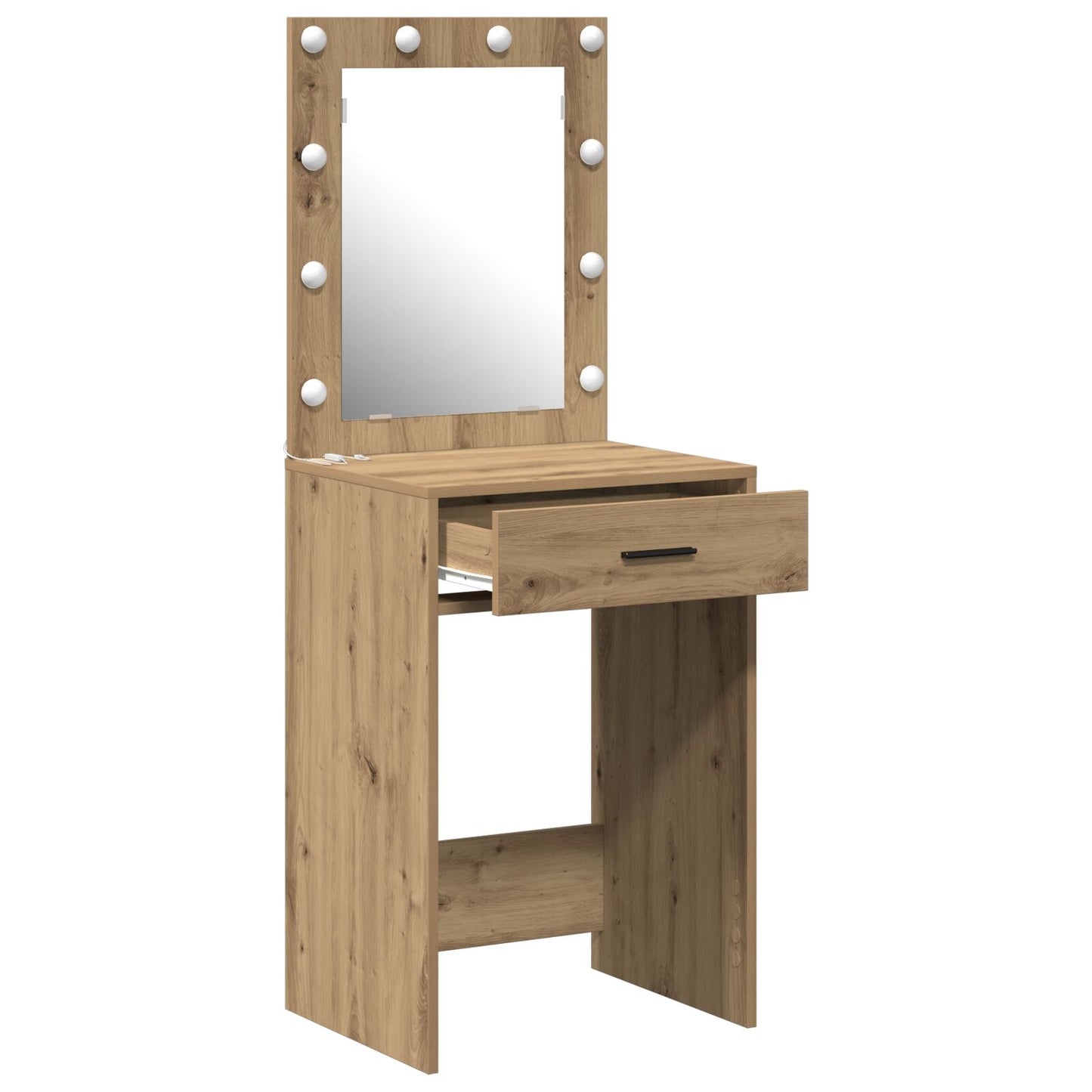 Sminkbord med LED-lampor Artisan Ek 50x41x135 cm
