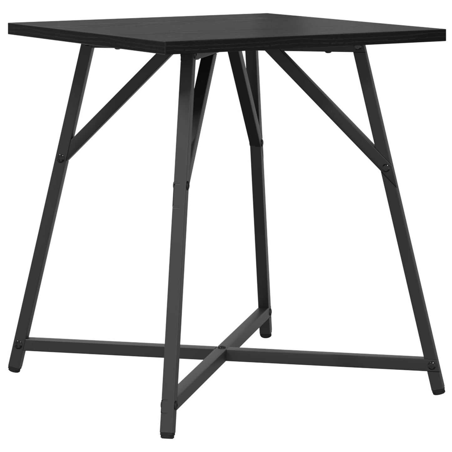 Sidobord 2 st Svart Ek Tillverkade av Trä och Metall