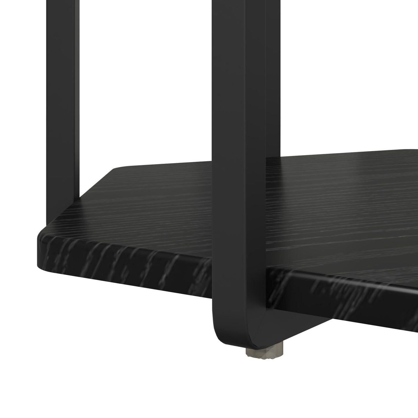 Sidobord 2 st Svart Ek Ingenjörsträ och Metall