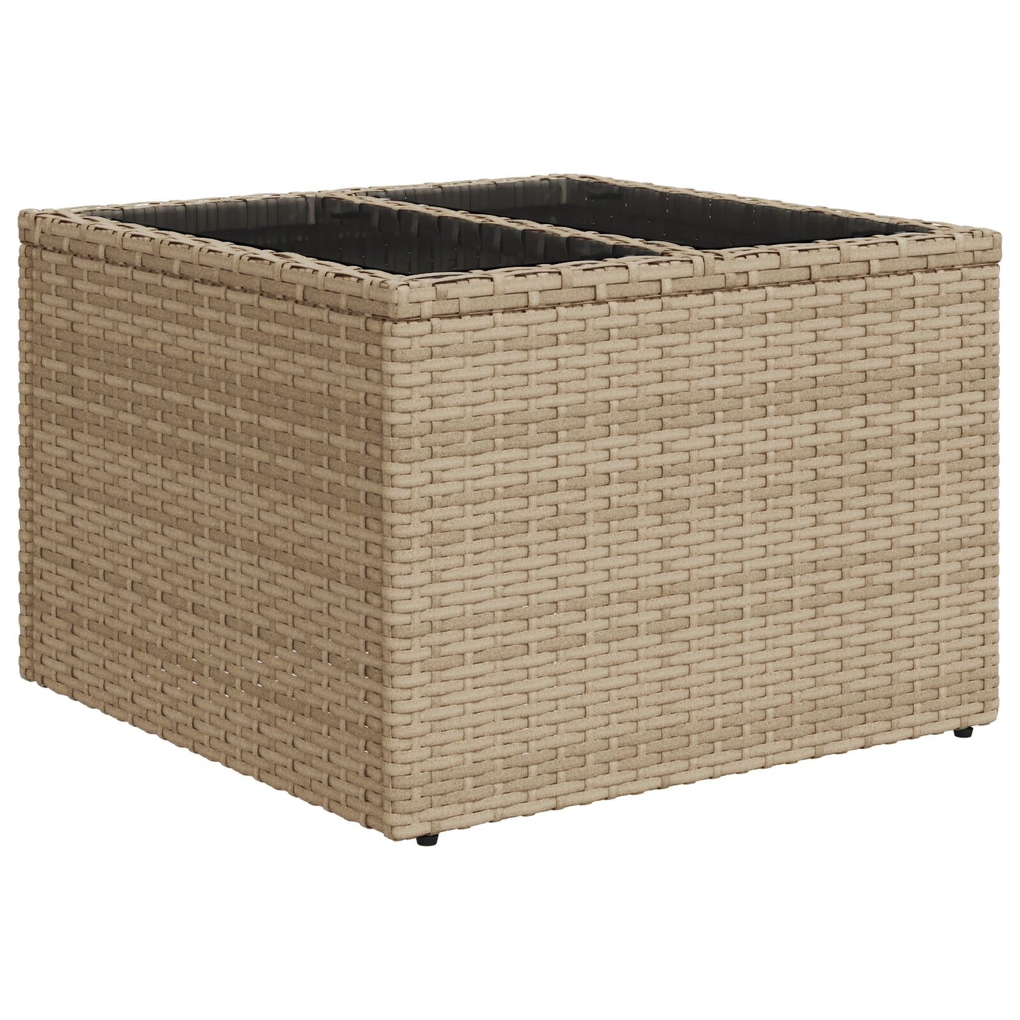 10-delat Trädgårdssoffset med kuddar Svart Poly Rattan
