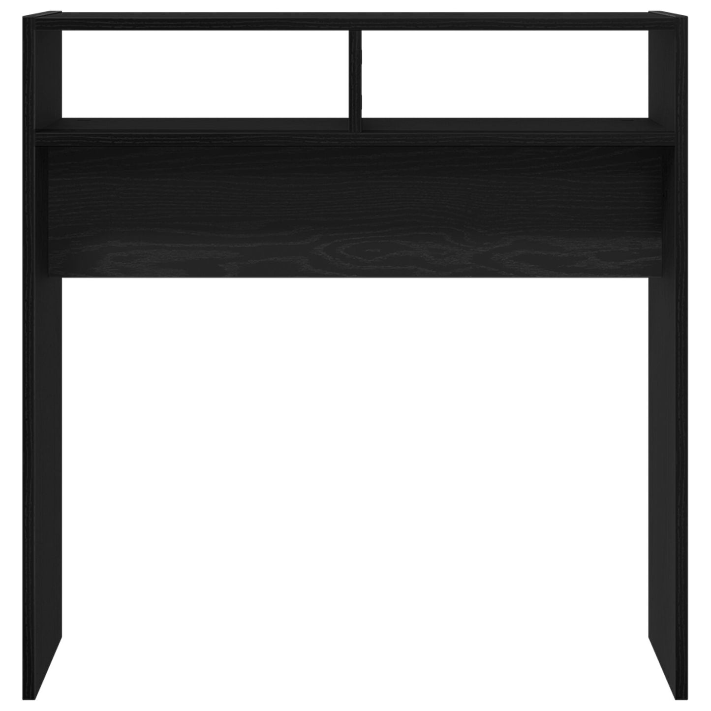 Svart Ek Konsolbord - 78x30x80 cm - Tillverkat av konstruerat trä