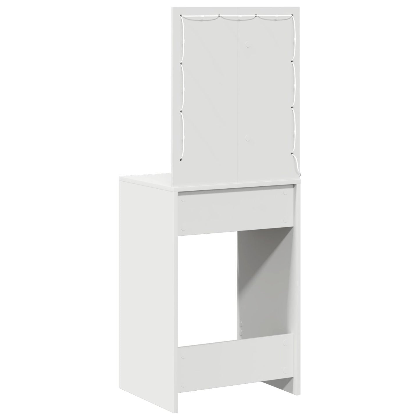 Sminkbord med LED-lampor Vitt 50x41x135 cm