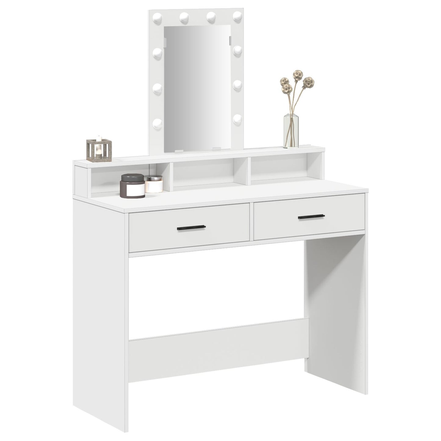 Sminkbord Vitt MDF 100 x 41 x 140 cm Sminkbord Rektangulärt