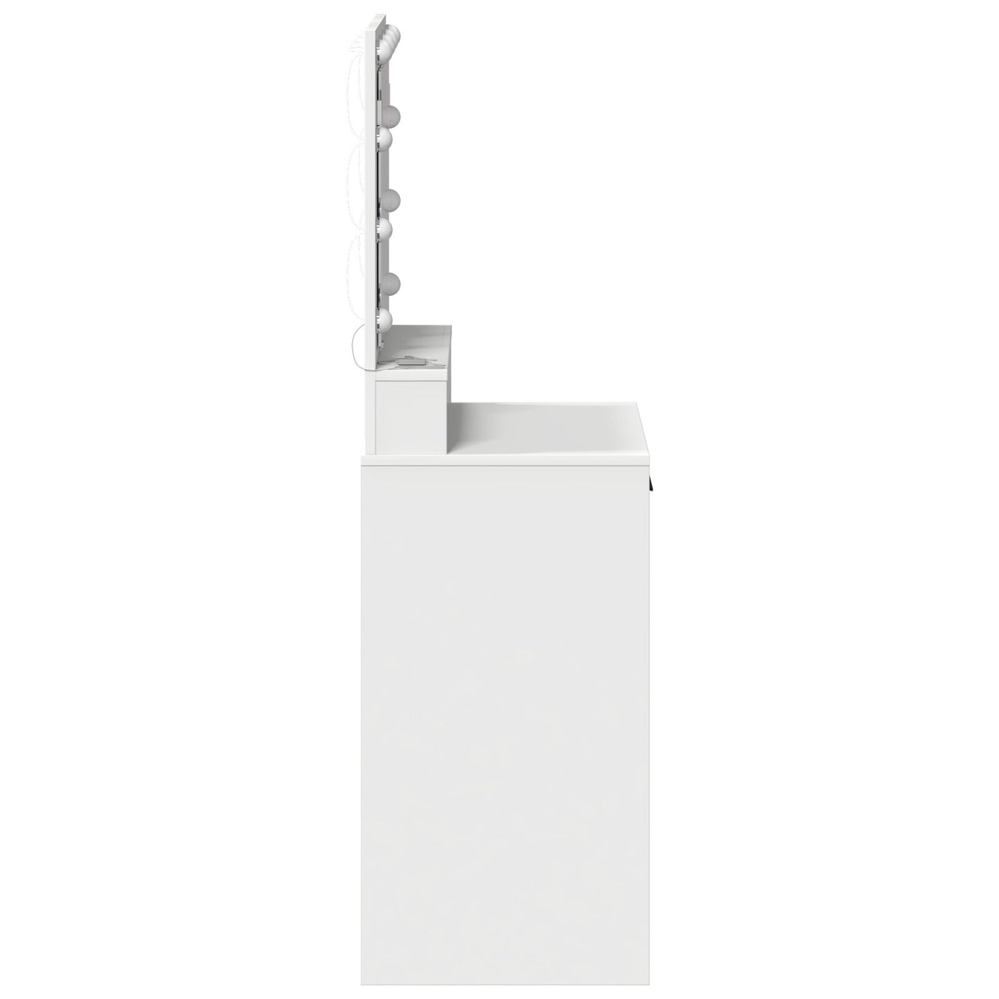 Sminkbord med LED-lampor Vit 50x41x135 cm
