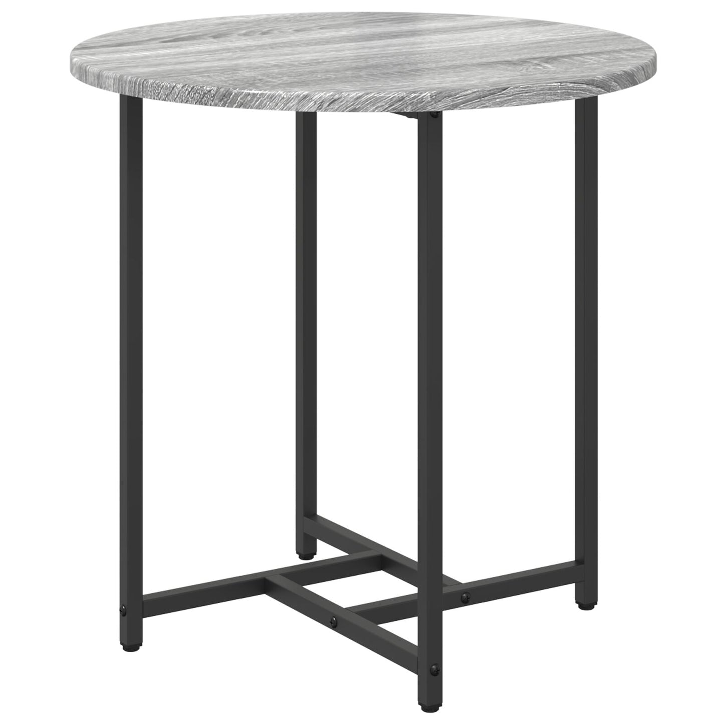 Sidobord 2 st Grå Sonoma Trä och Metall