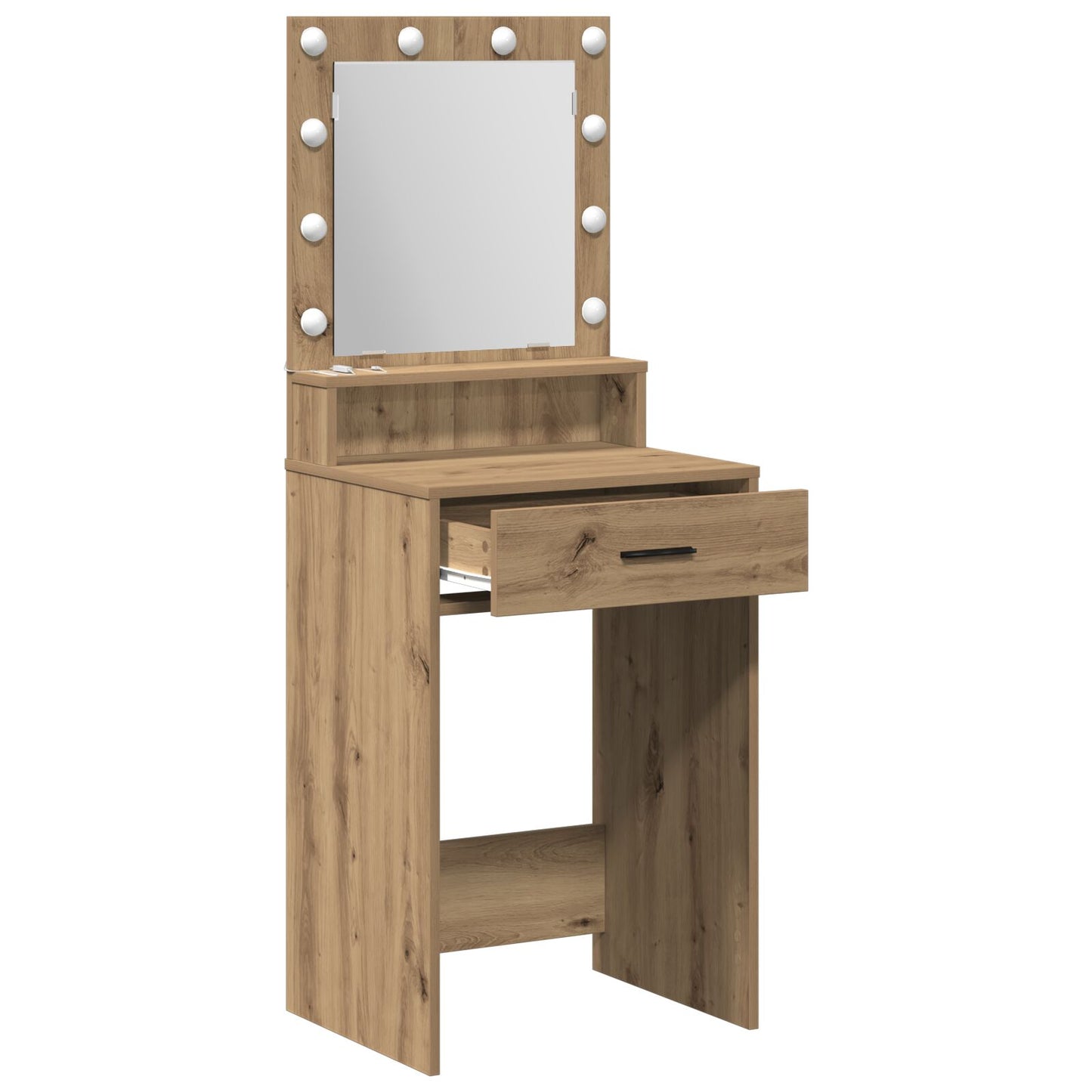 Sminkbord med LED-lampor Artisan Ek 50x41x135 cm