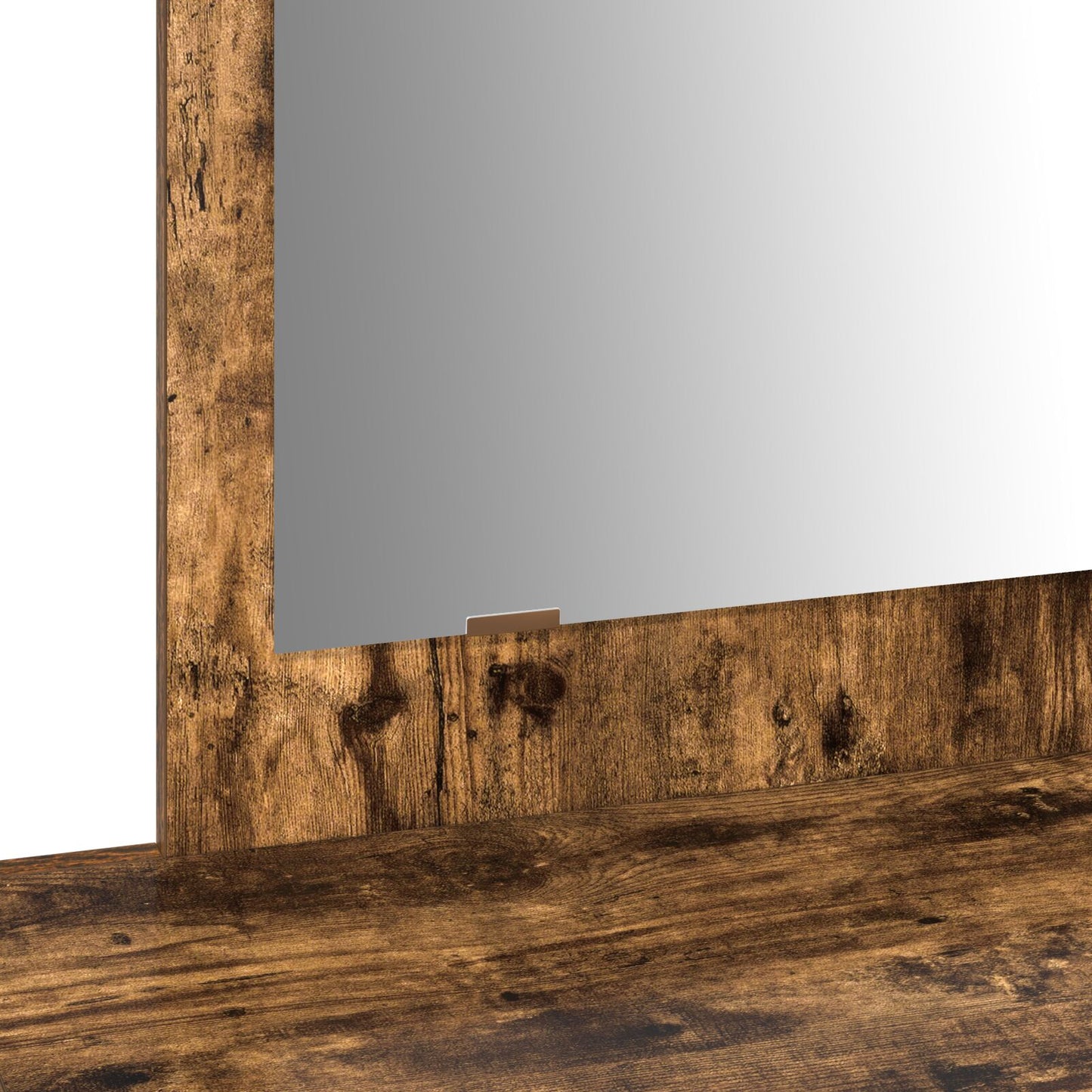 Väggmonterat Sminkbord Rökt Ek 100x40x70 cm