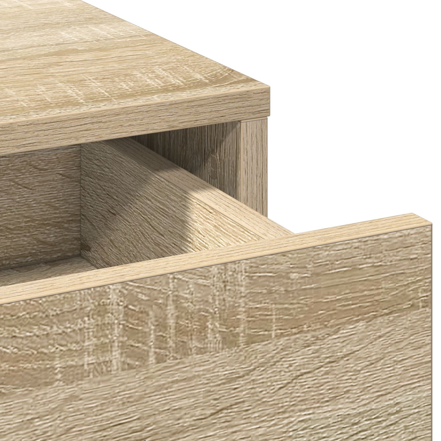 sminkbord med LED-lampor Sonoma ek 50x41x135 cm