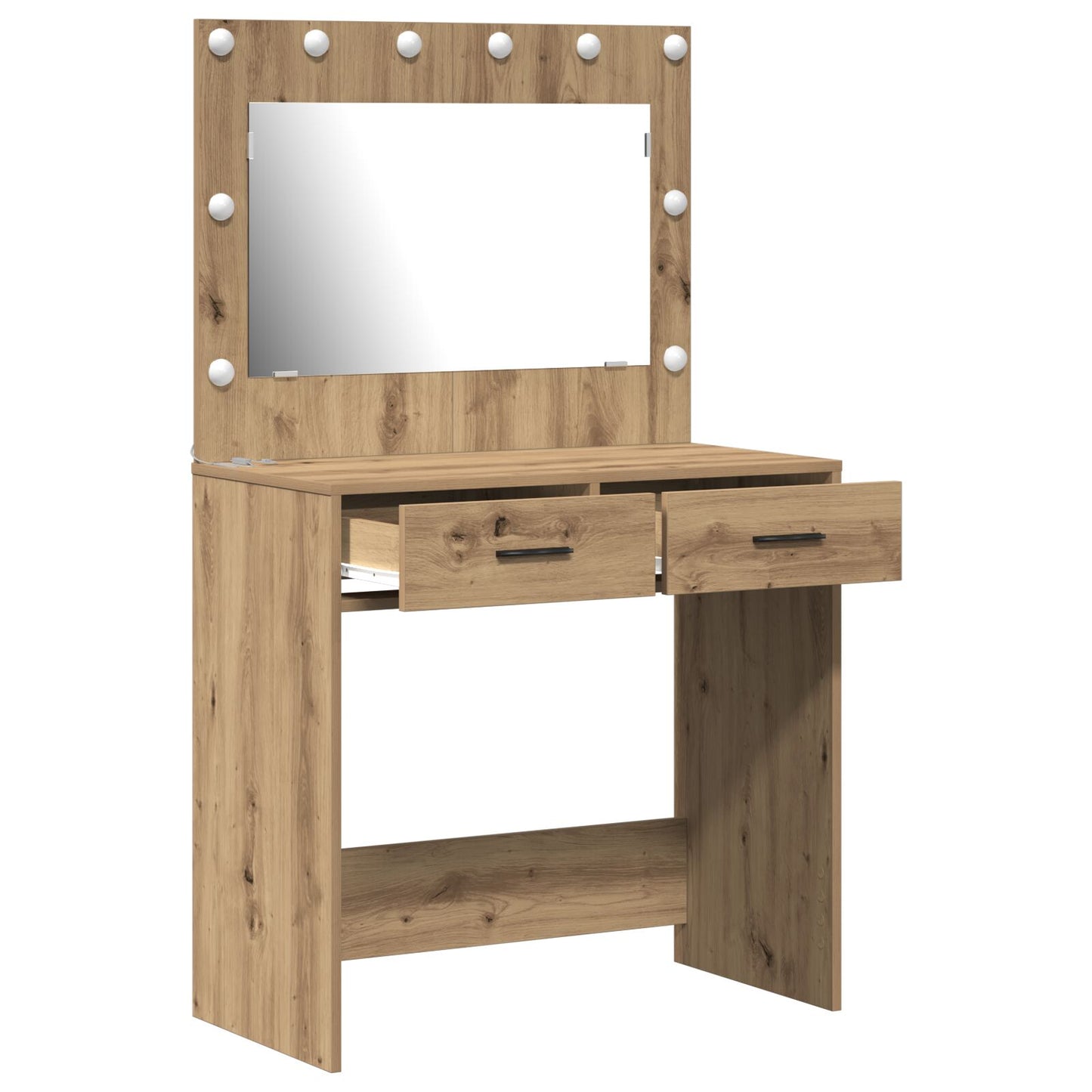Sminkbord med LED-lampor Artisan-ek 78,5x41x135 cm