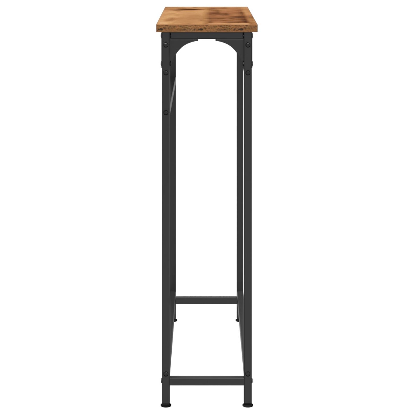 Konsolbord gammalt trä 75x19,5x75 cm konstruerat trä och stål
