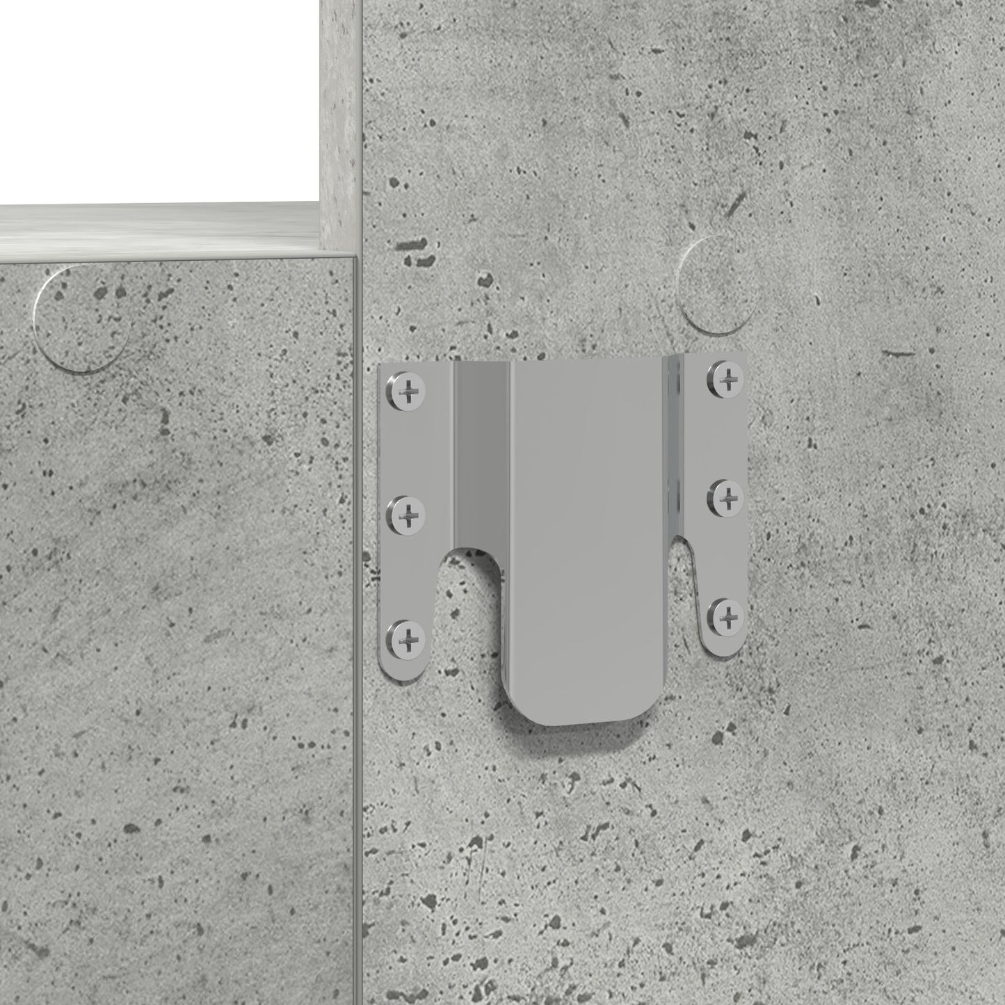Väggmonterat sminkbord Betonggrå 60x40x70 cm