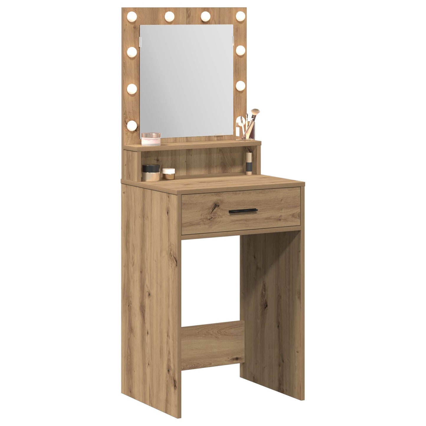 Sminkbord med LED-lampor Artisan Ek 50x41x135 cm