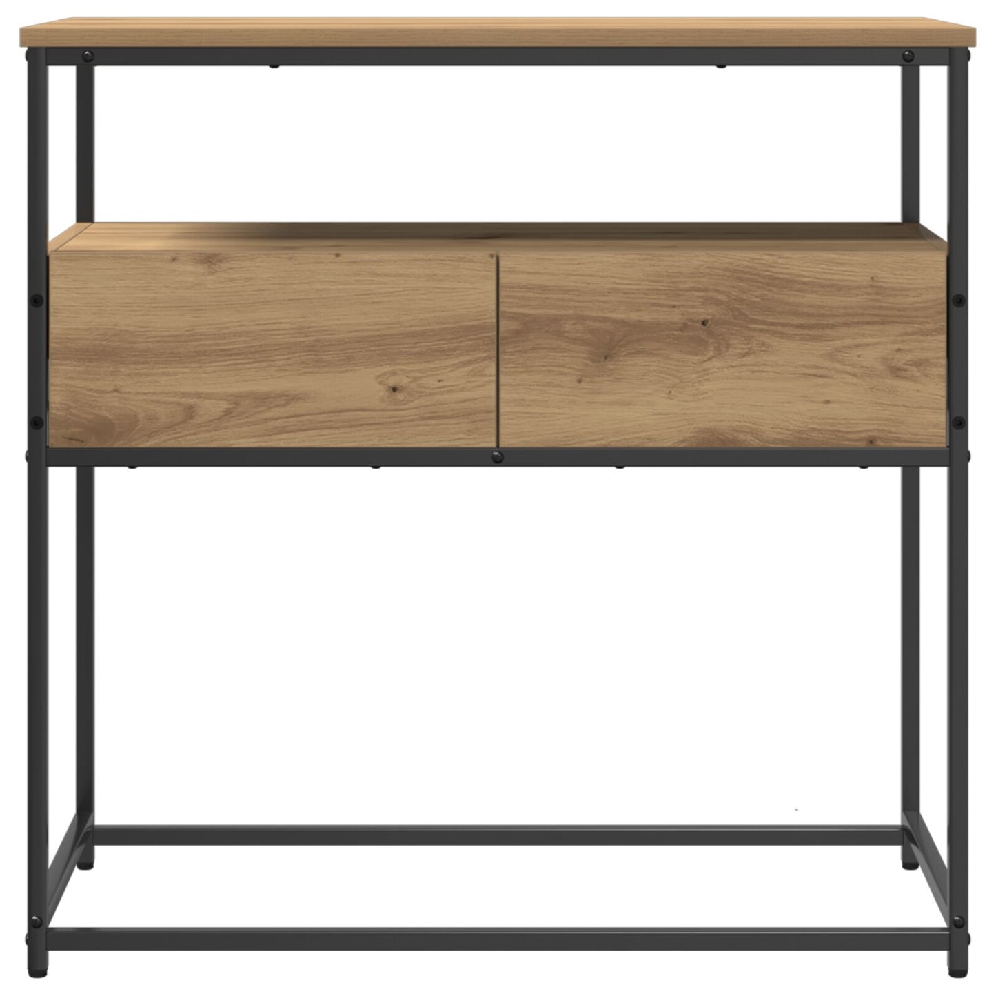 Console Table Artisan Oak 75x40x75 cm Konstruerat trä och stål