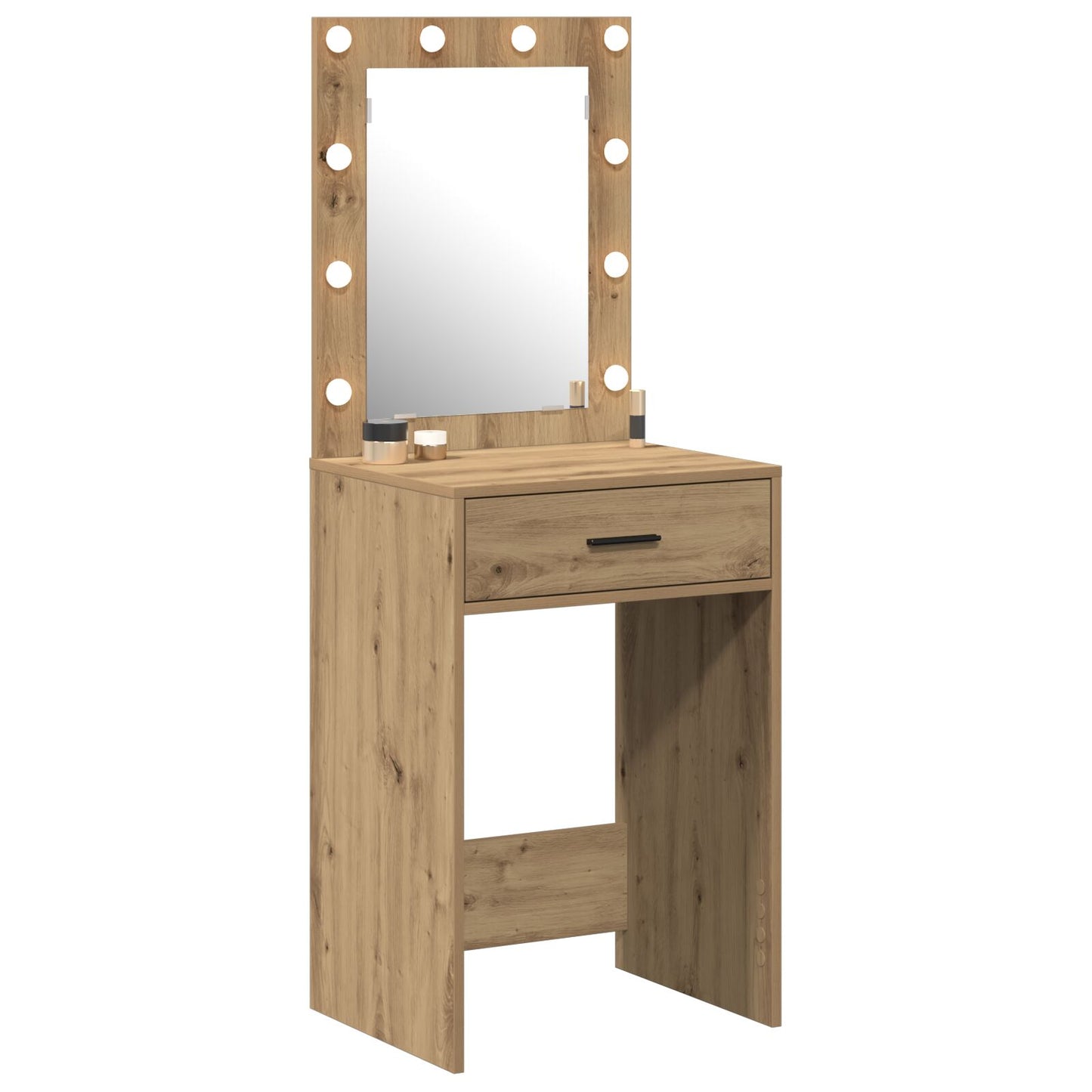 Sminkbord med LED-lampor Artisan Ek 50x41x135 cm