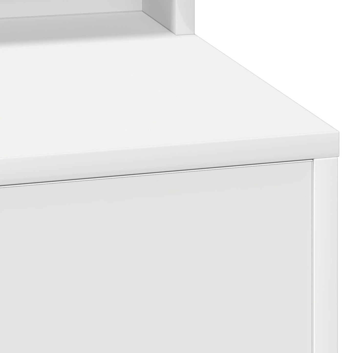 Sminkbord med LED-lampor Vit 79x41x135 cm