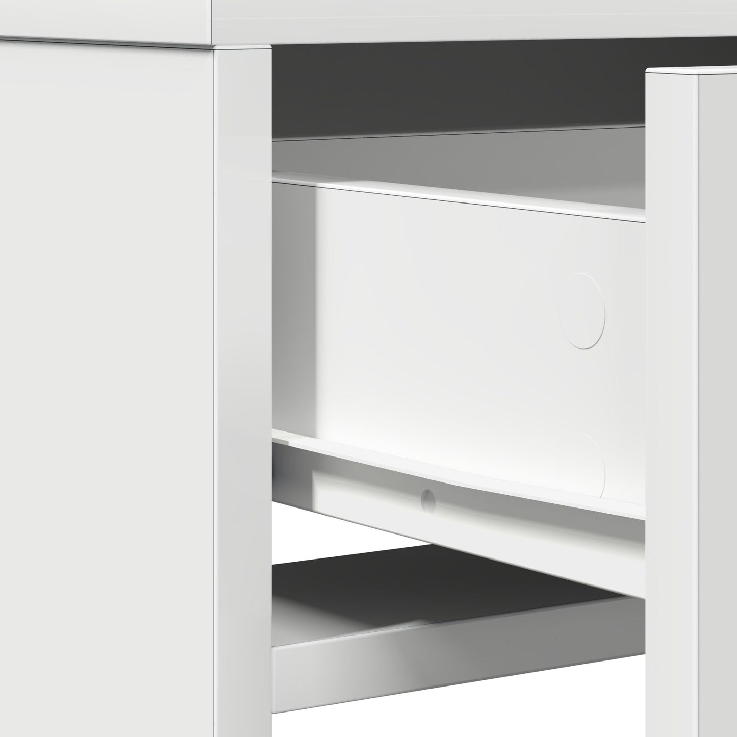 Sminkbord med LED-lampor Vit 50x41x135 cm