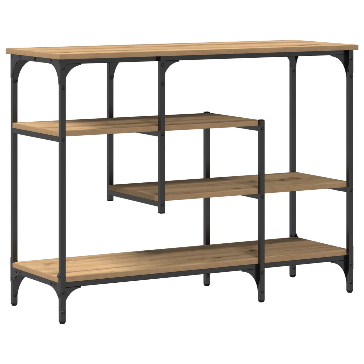 Konsolbord Artisan Ek 100x35x75 cm Konstruerat trä & Stål