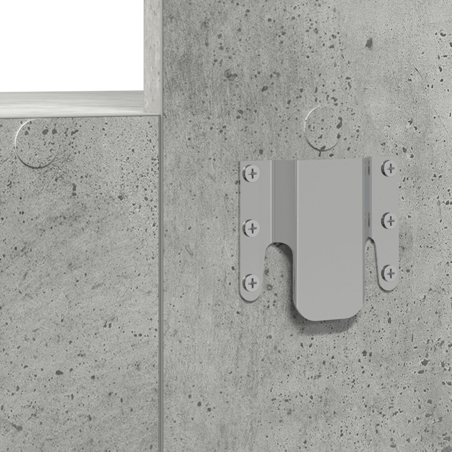 Väggmonterat sminkbord Betonggrå 83x40x70 cm