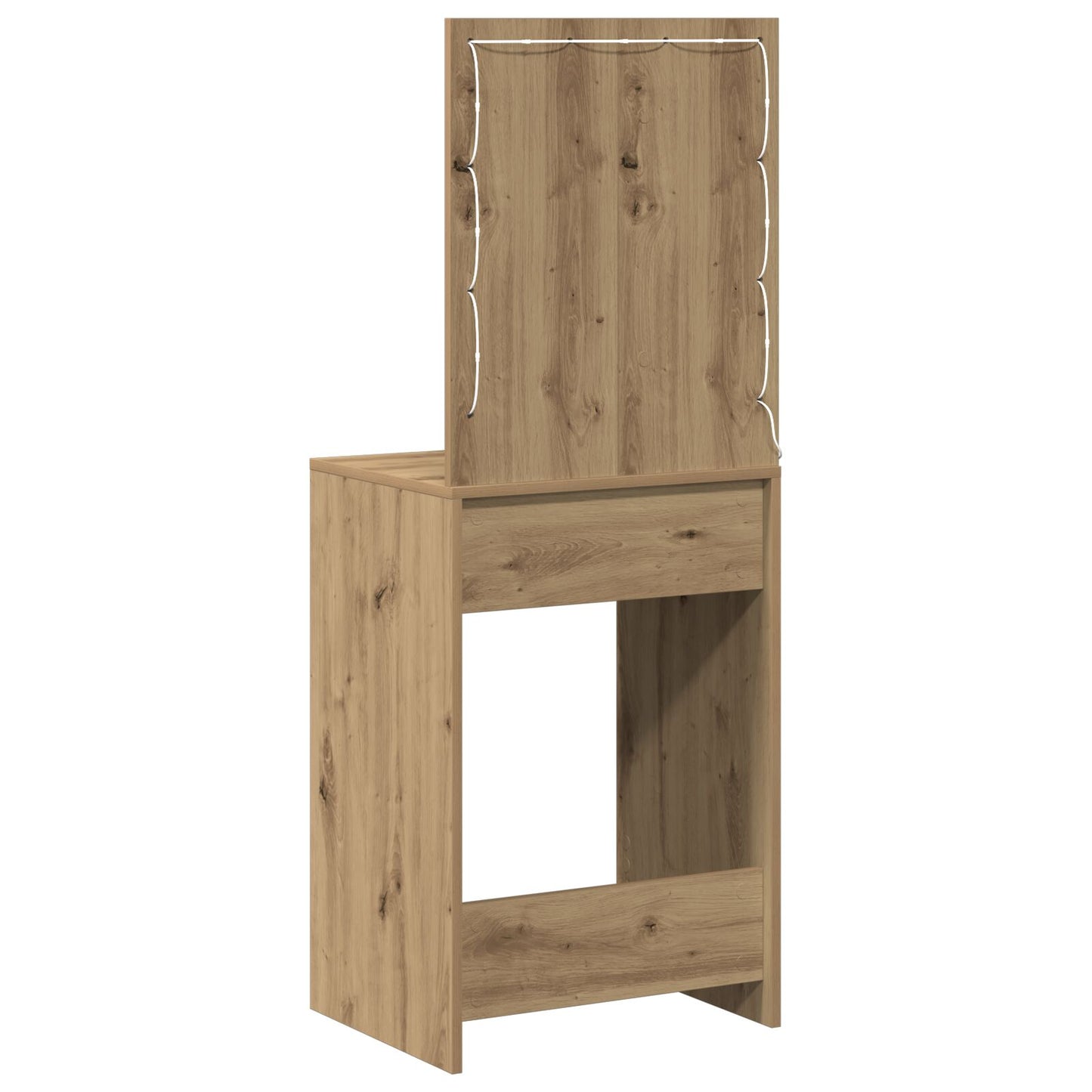 Sminkbord med LED-lampor Artisan Ek 50x41x135 cm