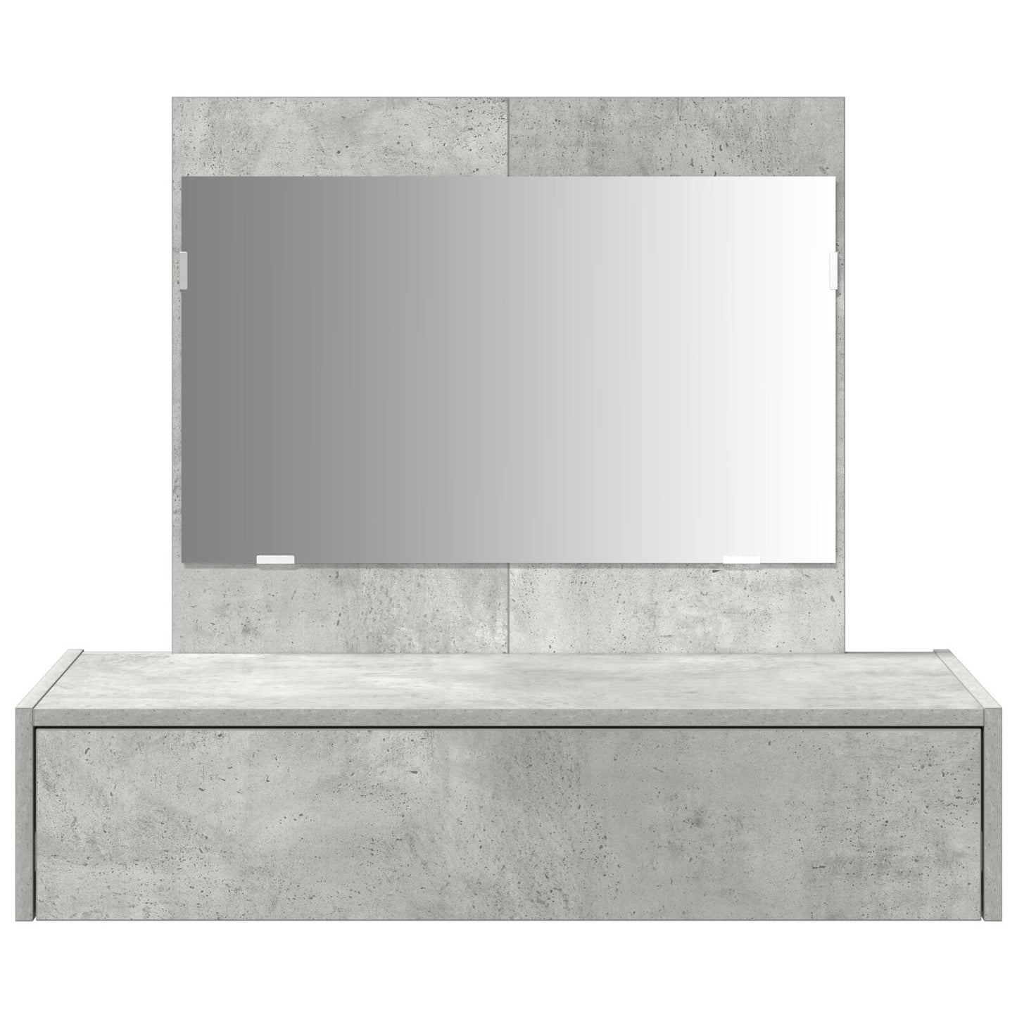 Väggmonterat sminkbord Betonggrå 83x40x70 cm