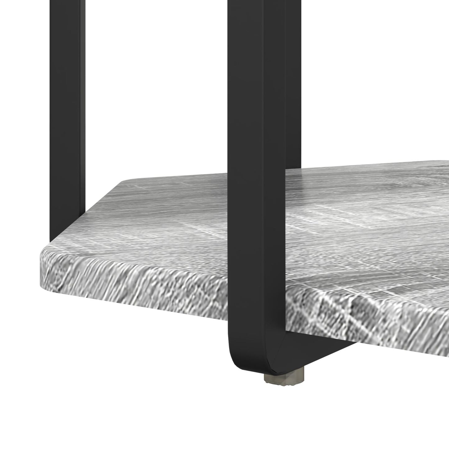 Sidobord 2 st Grå Sonoma, tillverkat av trä och metall