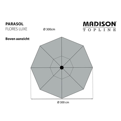 Trädgårdsparasoll Flores Lux 300 cm rund ecru